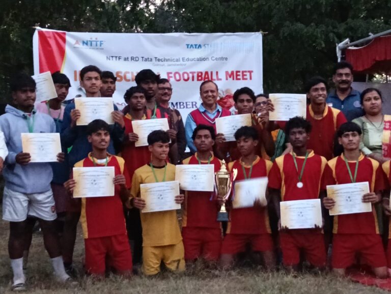 Jamshedpur : NTTF गोलमुरी में इंटर स्कूल फुटबॉल मीट का सफल आयोजन