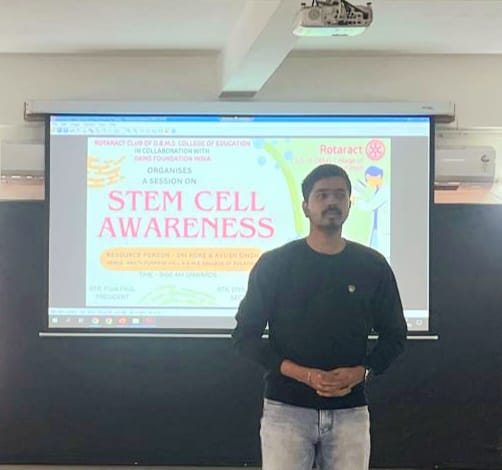 Jamshedpur : डीबीएमएस कॉलेज में नेत्र और अंग की तरह स्टेम सेल दान के लिए किया गया जागरूक